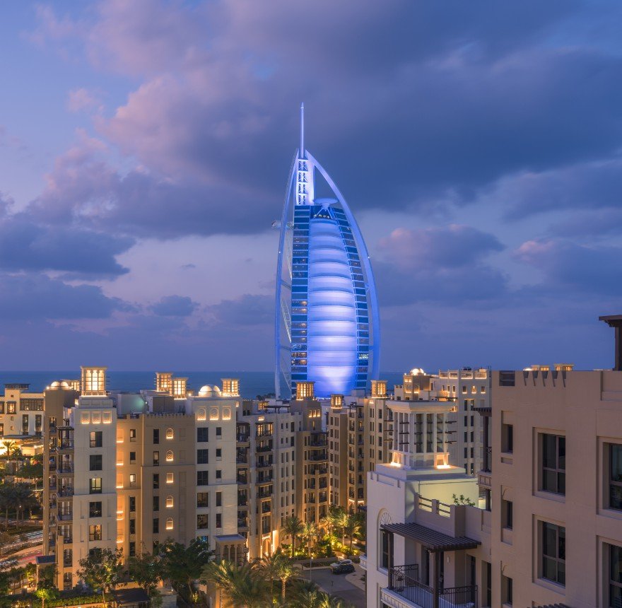 Homes and landscaping in Madinat Jumeirah Living, Dubai