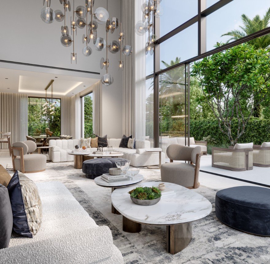 Homes and landscaping in Nad Al Sheba Gardens, Dubai