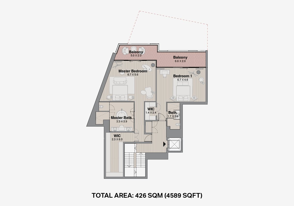 Bulgari Marina Lofts Dubai floor plan — Plan 1