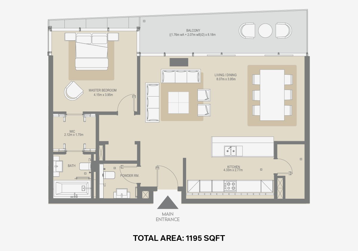 City Walk Residences floor plan — Plan 1