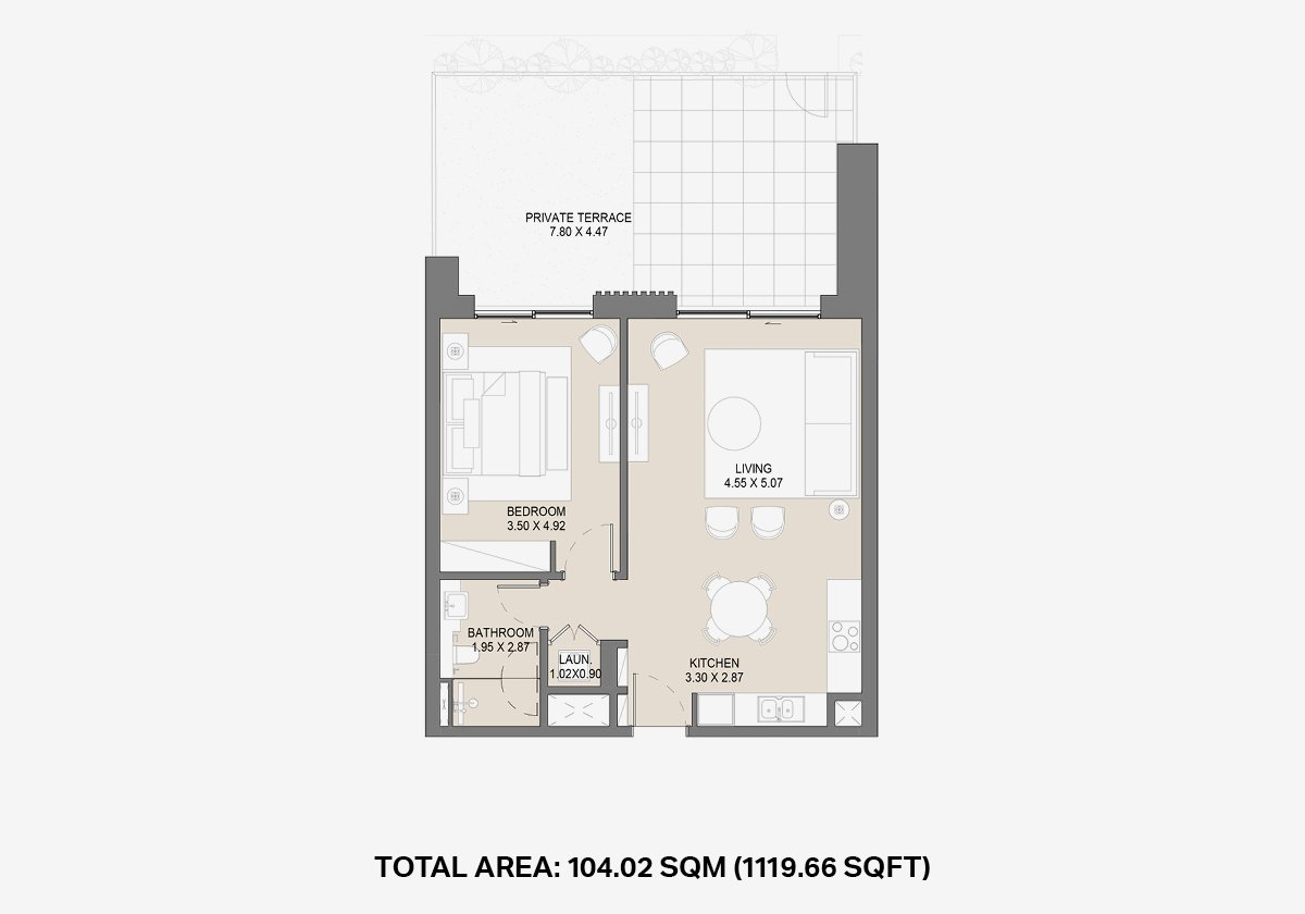Madinat Jumeirah Living Jomana floor plan — 1 BR