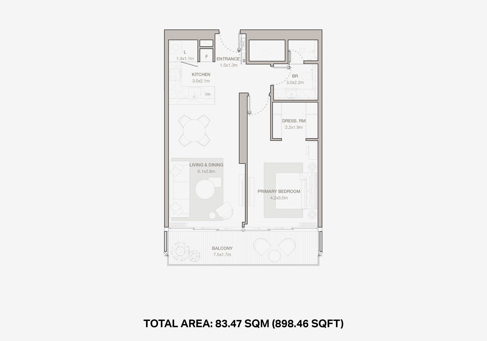Jumeirah Residences Emirates Towers floor plan — Plan 1